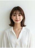 レイヤーカット/イメチェン/外ハネボブ/美髪/ワイドバング/髪型