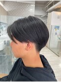 センターパートスタイル