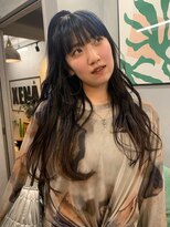 ジーナ 赤羽(XENA)&nbsp;顔周りワンホンレイヤー/ダークブルー/アンブレラカラー/赤羽