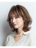 ミディアムレイヤー×白髪ぼかしカラー30代40代50代60代