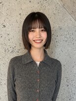エルム(elm) 切りっぱなしボブ×透明感グレージュ