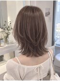 ミディアム韓国レイヤースタイル