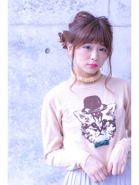 カシュカシュ(cache cache) cache cache★ネコ耳風ツインお団子アレンジ