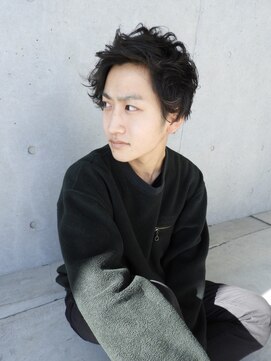 リアン(LieN) アップバング×ラフパーマ ツーブロック