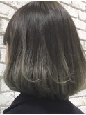 スモーキーグレー重めボブ【LUXBE HAKATA】