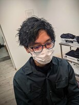 コワファーストナガサキシャンプーボーイ(COIFF1RST NAGASAKI SHAMPOO BOY)&nbsp;ツイストスパイラルパーマ×かき上げマッシュ