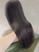 アース 三木店(HAIR & MAKE EARTH) 艶感♪髪質改善カラー大人可愛いグレージュハイライトロング
