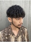 刈り上げマッシュ波巻きスパイラルツイストスパイラルパーマmix