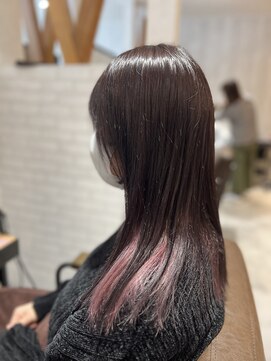 ハイレート 坂戸店(Hairate) インナーカラー×ラベンダーピンク