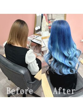 ARビューティー ギンザ(AR Beauty Ginza) アイスブルー#シールエクステ#レイヤーロング#ヨシンモリ#銀座