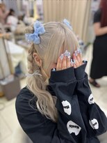 ヘイルジューシー(hail JUICY)&nbsp;くまさん団子×四つ編みアレンジ♪