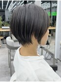 大人ショートボブ丸みショートカットマッシュショート前髪あり