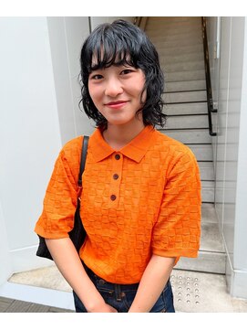 カフ(CAF) CAF松本/レイヤーボブパーマ/ブルーブラック/大阪/心斎橋