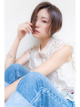 ロンドグロワール 大宮(Lond Gloire) 顔周り小顔レイヤーカット/黒髪地毛風カラー/大宮