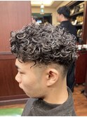 MEN'Sツーブロックフェードハードパーマツイストパーマツイスパ