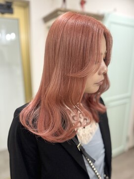 アルファバイオリカ(ALPHA by ORIKA) ほんのりピンクなオレンジヘア