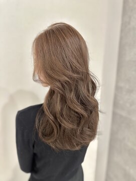 アクション 心斎橋店(ACTION) ブリーチ無しミルクブラウン　レイヤーカット　顔まわりカット