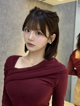 ロンドアヴァントゥス 池袋(Lond aventus) ワイドバングイメチェン美髪外ハネボブ+レイヤーカット韓国/池袋