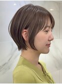 表参道白髪ぼかし髪質改善カラーウルフショートボブ40代50代60代