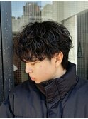 大分ニュアンスパーマセンターパートフェザーパーマ毛流れパーマ