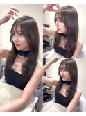 透明感カラー/ワンホンヘア/韓国ヘア/顔まわり/大阪/梅田