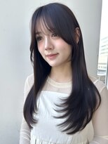 バイオレットジェム(Violet`jem) ロングレイヤーカット顔まわりカットチョコレートブラウンKA-121