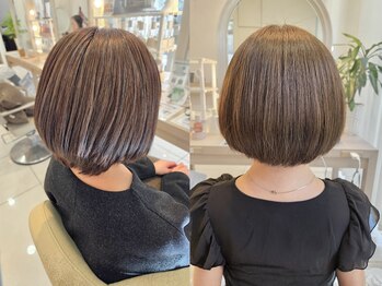 ミーサ(MYSA)の写真/《自然なストレートで艶髪を演出》気になる癖や広がりに♪縮毛矯正をダメージレスで綺麗な扱いやすい髪に♪