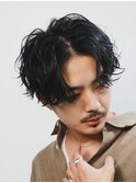 渋谷メンズパーマフェザーパーマシャドウパーマセンターパート