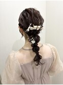 結婚式編み下ろしヘア