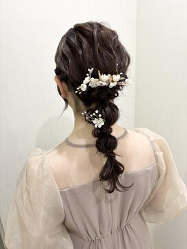 ネイトル(naitre) 結婚式編み下ろしヘア