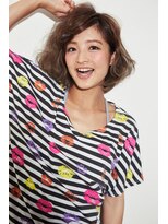 フェリシータ 緑地公園店(felicita) 斜めバングエッジモード@エアリーカールラウンドボブ