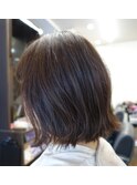 可愛さUP! 軽めワンレングス外ハネ スタイル
