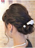 結婚式のお呼ばれアレンジ・編み込み・ヘアセット