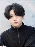ナチュラル束感 センターパート