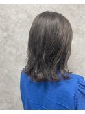 透け感グレージュ 暗髪でも透明感が出るカラー
