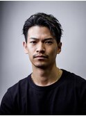 かき上げリバースショートビジネス　ツーブロック　ツイスパ