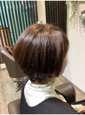 グレージュカラー+ショートボブ