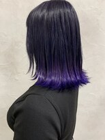 アールプラスヘアサロン(ar+ hair salon) 裾カラーバイオレットグラデーション