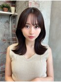 *20代30代40代◎大人かわいいレイヤーカット小顔シースルー前髪