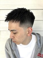 スタンドバーバー 柏(STAND BARBER)&nbsp;ダークアッシュ/アッシュブラック/カルマパーマ/ベリーショート