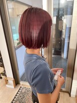 アメリア(ameria)&nbsp;長岡×ameria  ぱつんボブ×チェリーブロッサムカラー