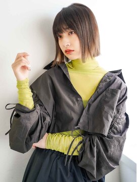 トクテ 吉祥寺(tokute) くびレイヤーエモージュ前髪モテベージュレイヤーミディ/吉祥寺