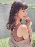 ワンポイントカラー×ゆるカール