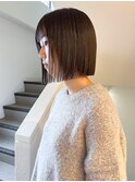 大平/切りっぱなしミニボブ暗髪ストレート前髪吉祥寺学割20代