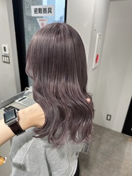ユウル 横浜(juhl.) ラベンダーグレージュカラー暗めカラーケアブリーチダブルカラー