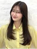 前髪顔まわり韓国ヘアレイヤーカットサイドバンク2wayバンク韓国