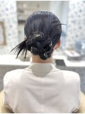 カチモリシニヨン/参列ヘア/二次会ヘア/ヘアアレンジ/ロング