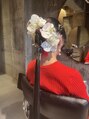 オウパル(OPAL) ヘアセットも得意としています!お飾りの位置もこだわります☆