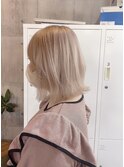 【MIRAC町田店】パールベージュカラーハイトーンボブ