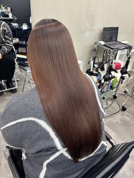 ファビ 渋谷(Fab) くびれヘア/暗めカラー/アプリコットオレンジ/縮毛矯正